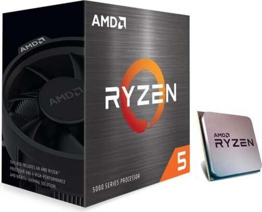 Ryzen 5 5500F Wraith Stealth Prosessor/CPU - 6 kjerner - 3.6 GHz - AM4 - Boks (med kjøler)