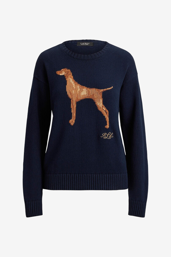 Genser Combed Cotton-Sweater-Pullover - Blå