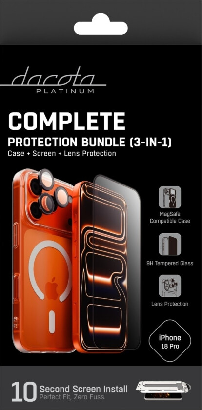iPhone 18 Pro 3-i-1 beskyttelsespakke