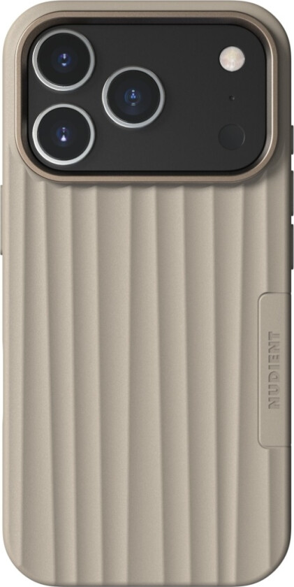Nudient iPhone 18 Pro / 17 Pro Bold MagSafe-deksel, beige