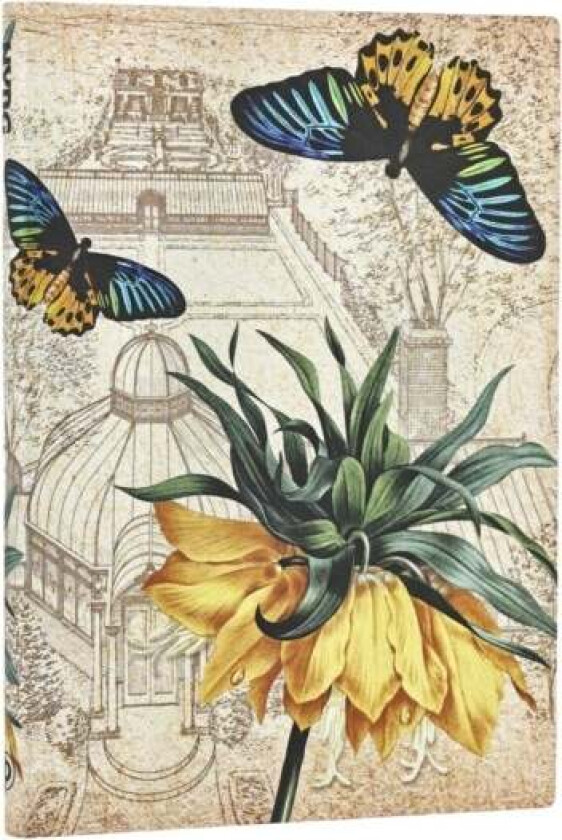 Golden Fritillaria Midi Lined Softcover Journal (Elastic Band Closure)