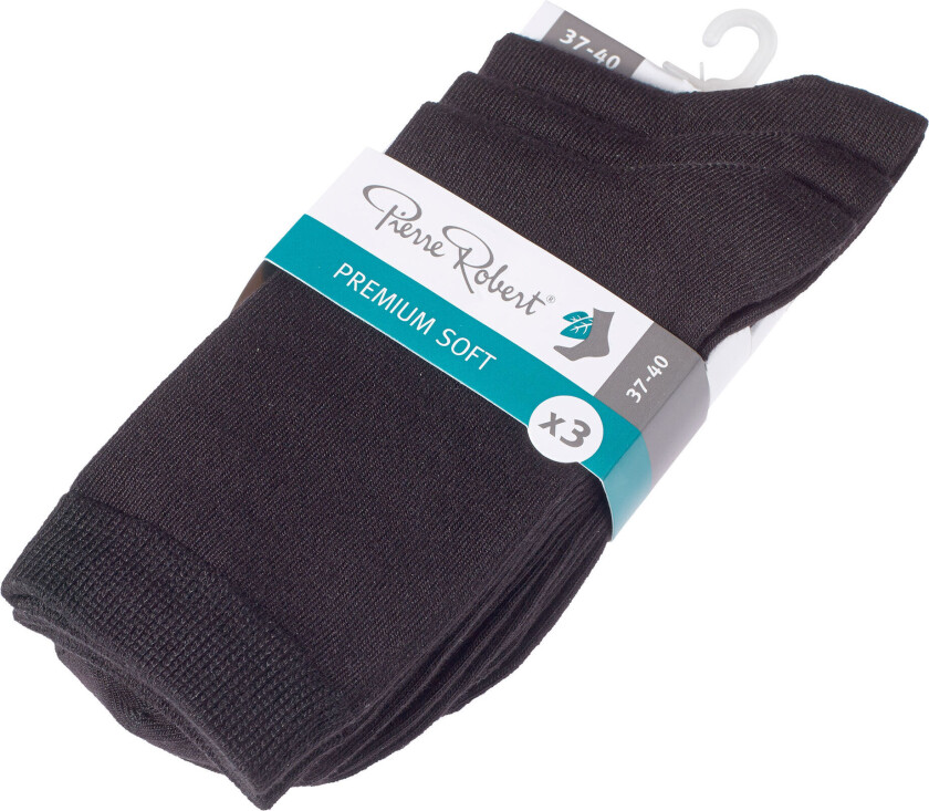 Sokker Premium Soft x3 37-40 Modal - Black Underwear & Socks > Socks