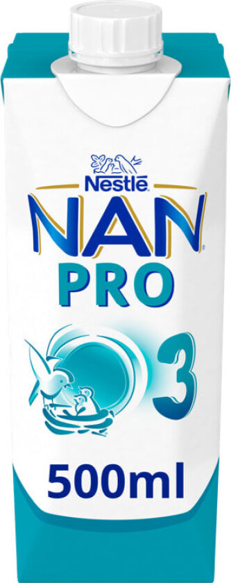 Nan Pro 3 fra 12mnd Drikkeklar 500ml Nestle