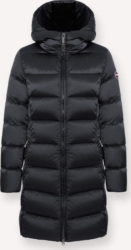 Women´s Long Down Jacket With Hood Black