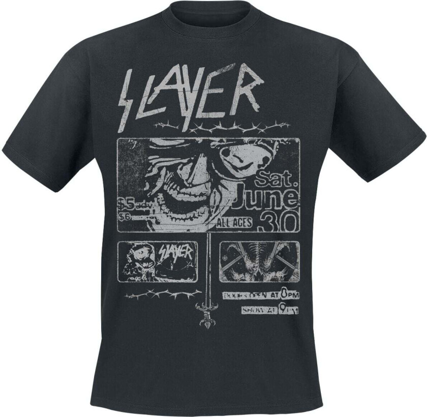 T-skjorte - Flyers Collage - S til 5XL - Herrer - svart