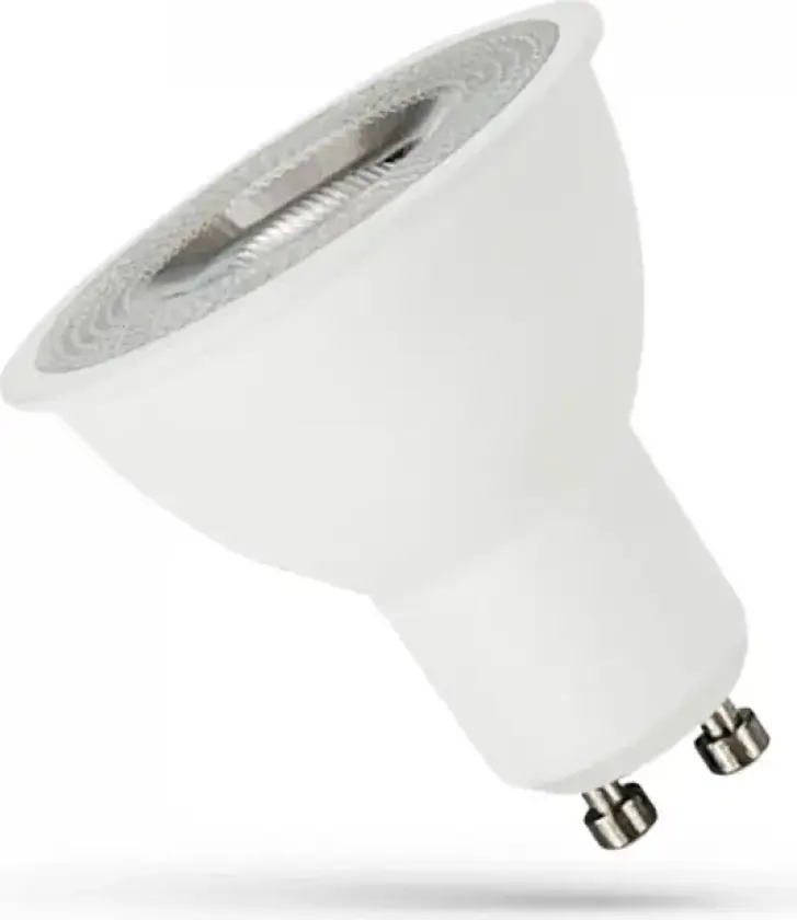 LED GU10 4W - 230V, 55°, Varm Hvit, med Linse, Spectrum - Dimbar : Ikke dimbar, Kulør : Varm