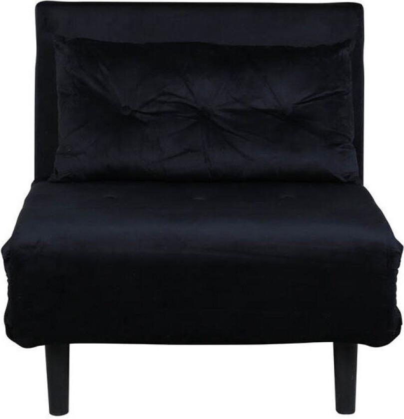 Vicky sovesofa ,lenestol velour svart.