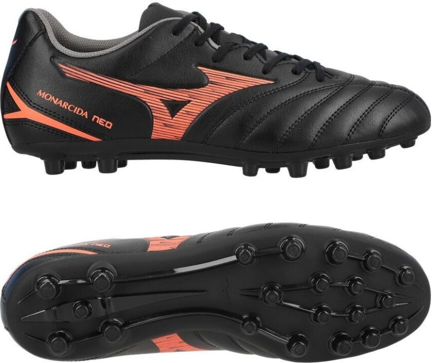 Monarcida Neo Iii Select Ag Bright Black - Svart/oransje - Kunstgress (Ag), størrelse 44