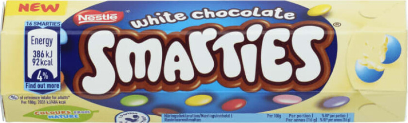 Smarties White Hexatube 34g