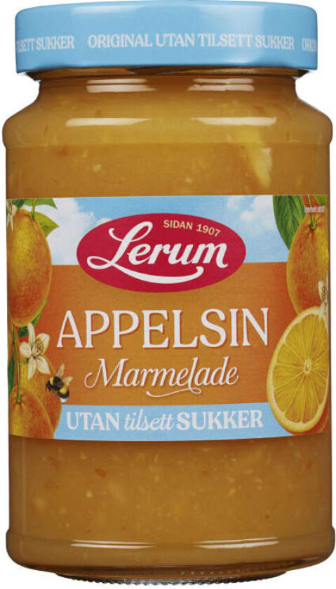 Lerum Appelsin uten sukker 435g