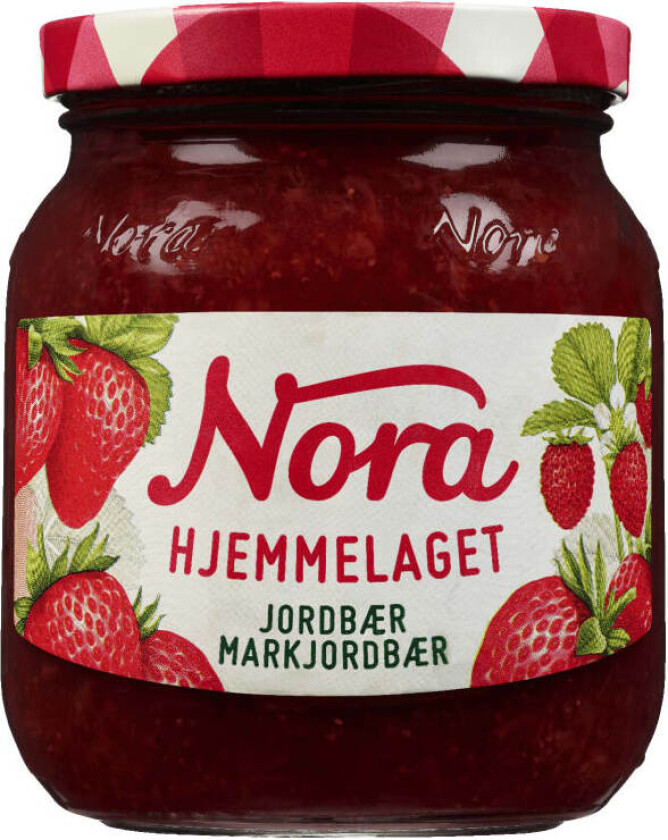 Nora Hjemmelaget Jordbær-&Markjordbærsyltetøy 400g
