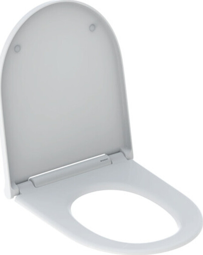 Gebeirt One toalettsete, soft close, avtagbar, hvit/krom