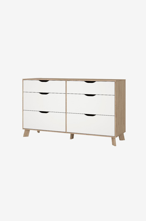 Ikast Dobbel kommode med 4+2 skuffer, Brun