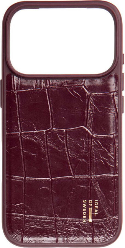 iPhone 18 Pro / 17 Pro iDeal of Sweden Vegan Leather Deksel - MagSafe Kompatibel - Fine Wine Croco