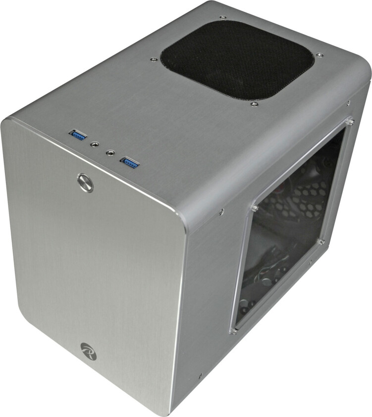 RAIJINTEK Metis Plus, Micro Tower, PC, Sølv, Mini-ITX, Aluminium, Stål, Hjem/Kontor