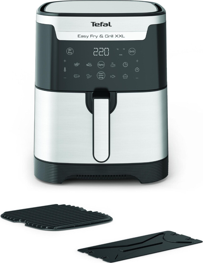 Easy Fry & Grill EY801D, Varmluftsfrityr, 6,5 l, 1,5 kg, 8 person(er), China, Rustfritt stål