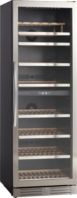 Bilde av Vinskap 2 Soner Rustfritt Stål 126 Flasker Sv 124 X