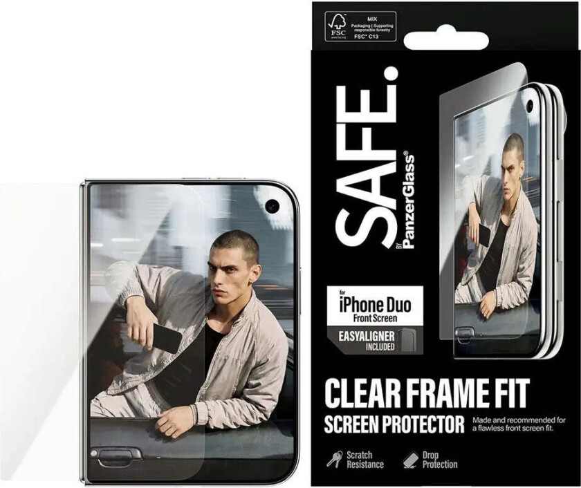 Screen Protector Apple iPhone Duo | Ultra-Wide Fit m. EasyAligner (sub-screen)