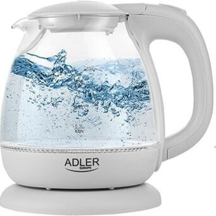 Adler AD 1283G, 1 l, 900 W, Grå, Glass, Vannivåindikator