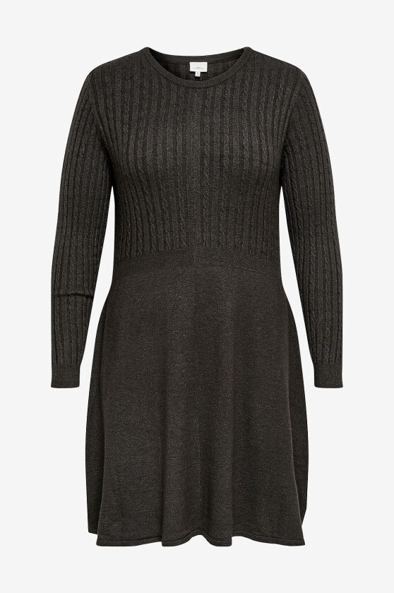 Kjole Carfia LS Cable Dress Knt - Brun