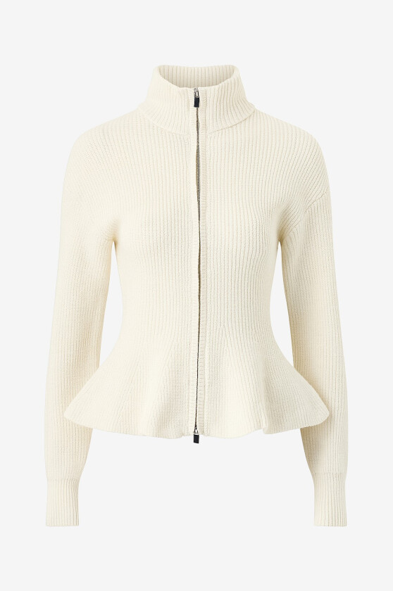 Kardigan Shaped knitted zip cardigan - Natur