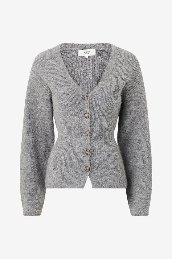 Kardigan Knitted chunky cardigan - Grå