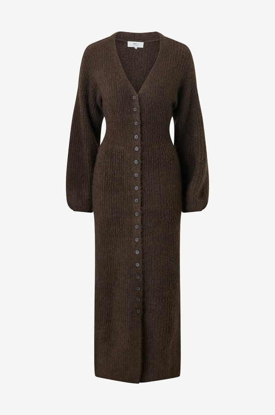 Kardigan Long knitted cardigan - Brun