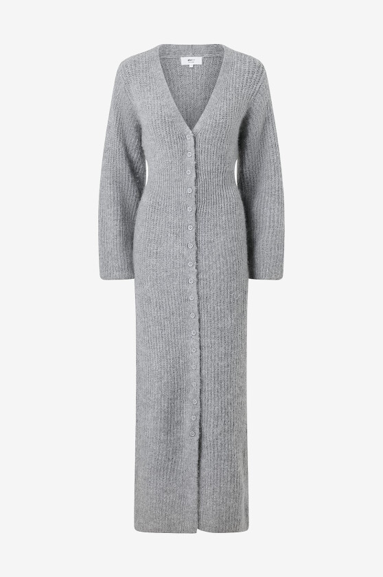 Kardigan Long knitted cardigan - Grå