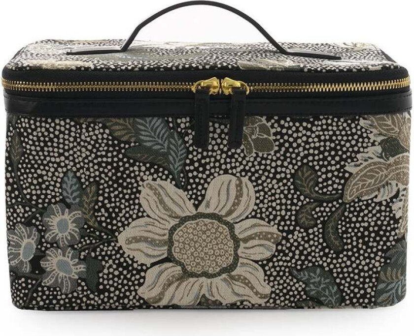 Bilde av Beauty Hard Box Black Flower Linen,   Toalettmapper