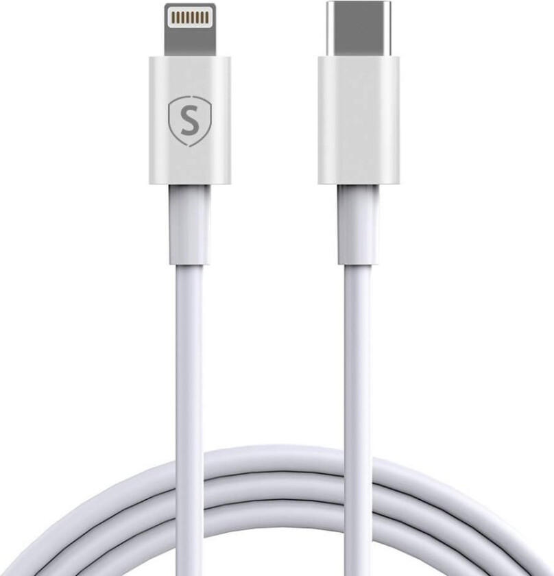 SiGN USB-C til Lightning-kabel 2,4A, 2m - Hvit