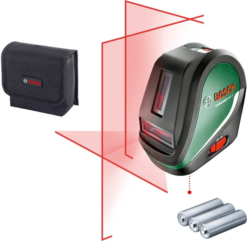 Universal Level 3, 10 m, 0,5 mm/m, 4°, 4 s, 635 nm, Horisontal/vertikal