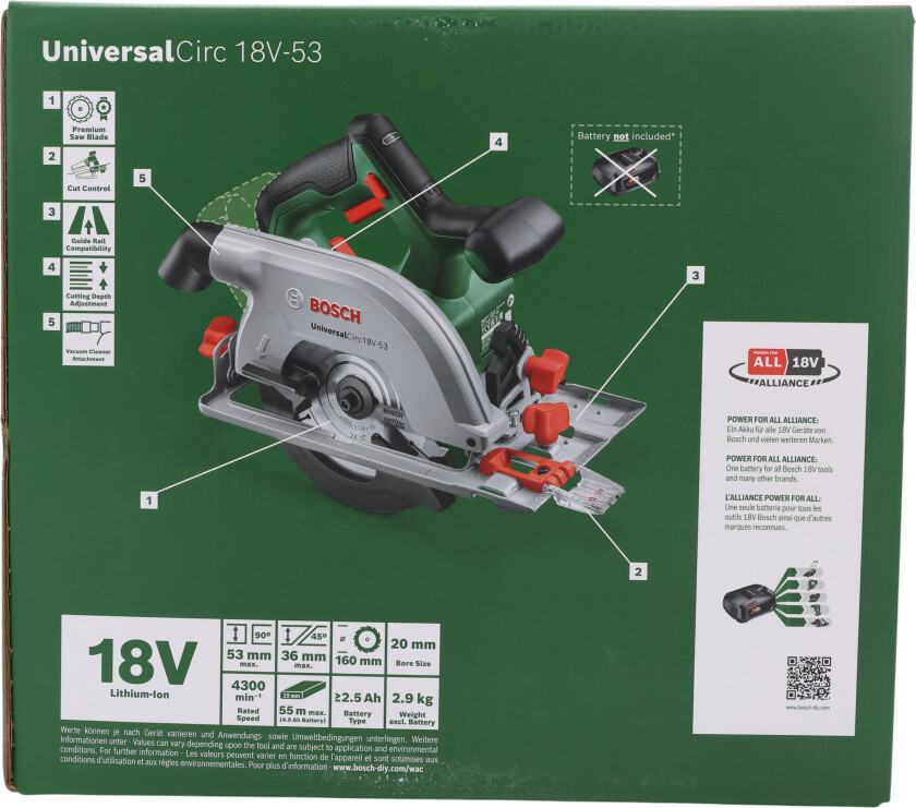 Universal Circ 18V-53 CORDLESS CIRCULAR SAW