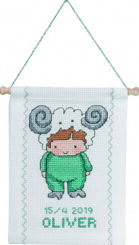 Broderisett Stjernetegn Væren 18x25cm
