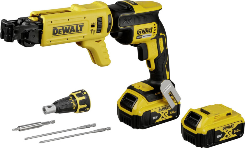 Bilde av Dewalt DCF620P2K Gipsskrutrekker med 2 stk 5,0 Ah batterier og lader