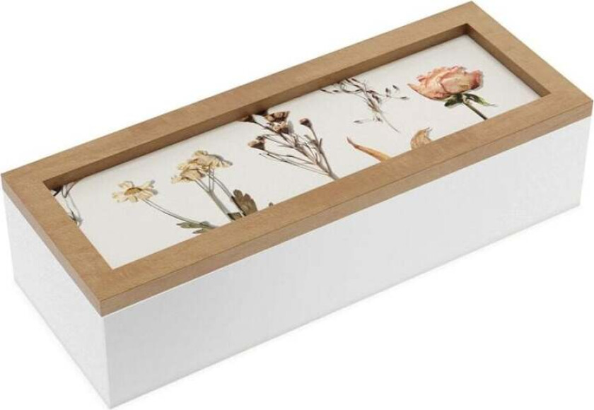 Dekorasjonsboks Versa Kukat Tre MDF 9 x 6 x 24 cm