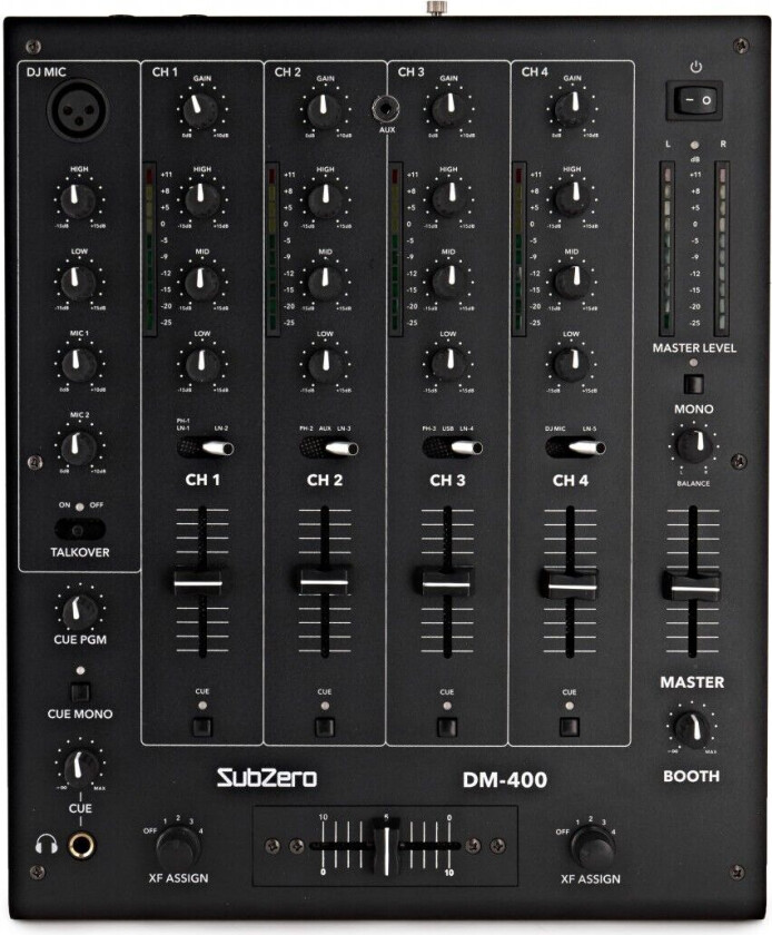 Bilde av DM-400 4-Kanals DJ-Mikser med USB