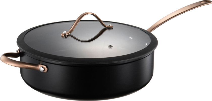 Black Copper sautepanne 28 cm Svart/Kobber