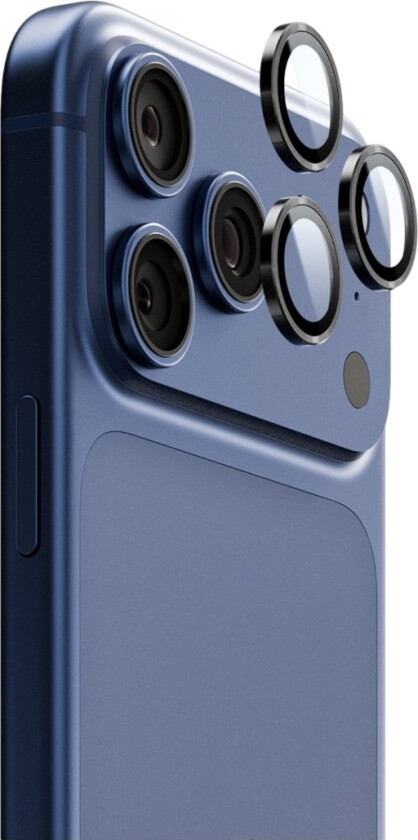 iPhone 18 Pro Max/18 Pro Tiger Glass kamerabeskytter, svart