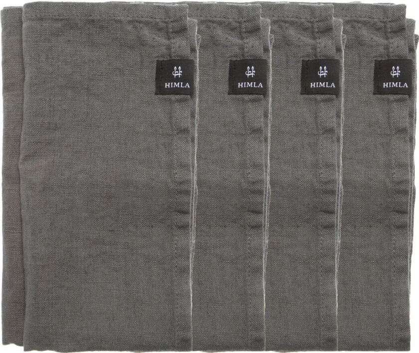 Sunshine linserviett 4-pakk Charcoal (mørk grå)