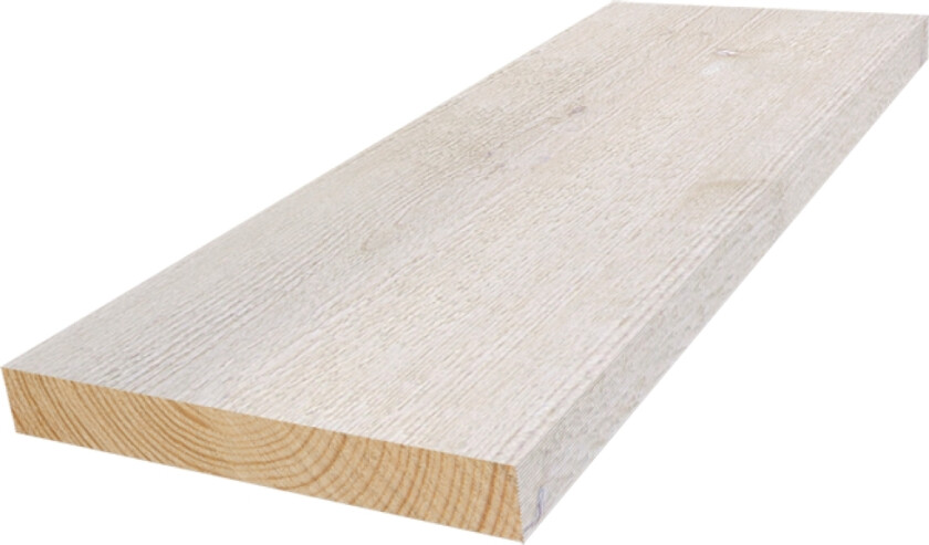 Kledning rektangulær gran 19x148 mm grunnet klasse 1 hvitlasert