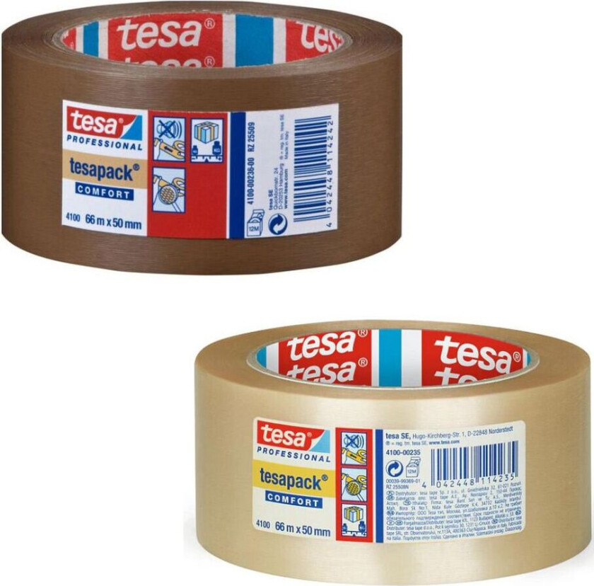 Bilde av Tesapack 4100 - Pakketape - 50 mm x 66 m - PVC-film - klar