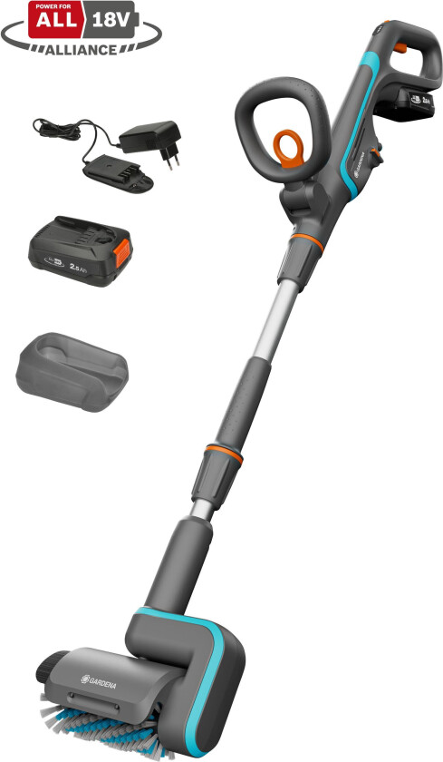 Bilde av AquaBrush Patio– Batteridrevet terrassebørste 18V sett inkl. lader og batteri