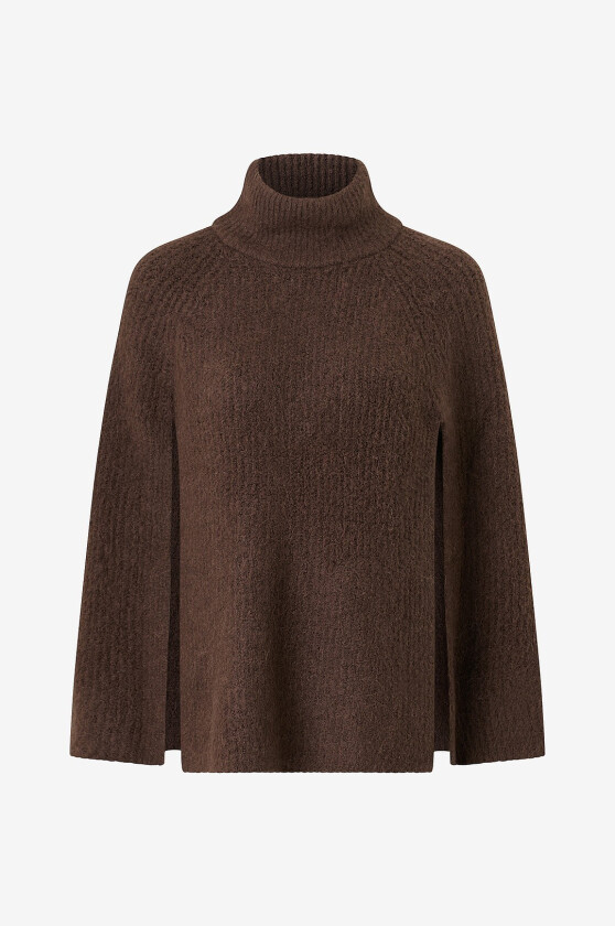 Genser Knitted turtleneck sweater - Brun