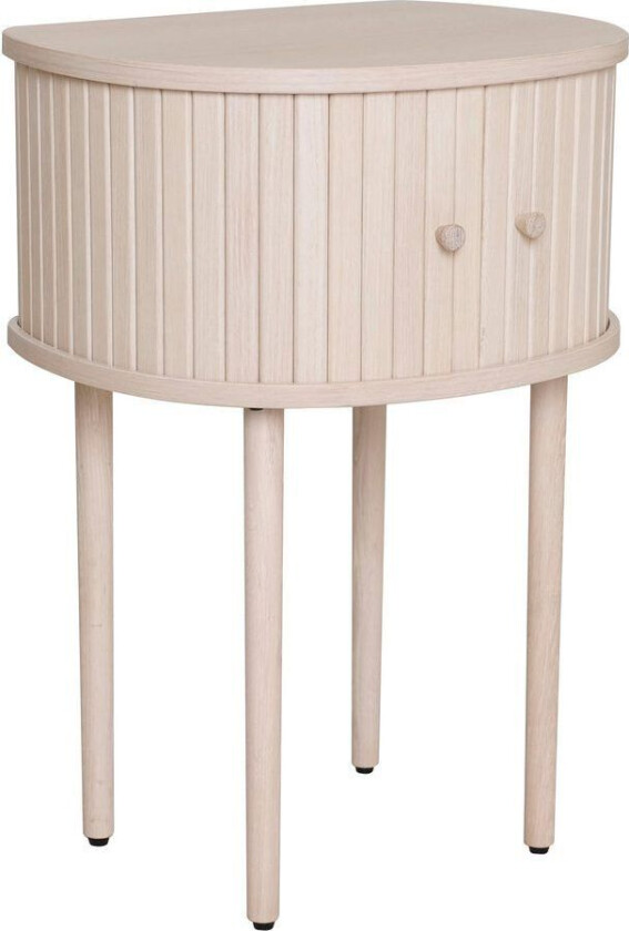 Nattbord Yngvar 68 cm - Hvitpigmentert eik