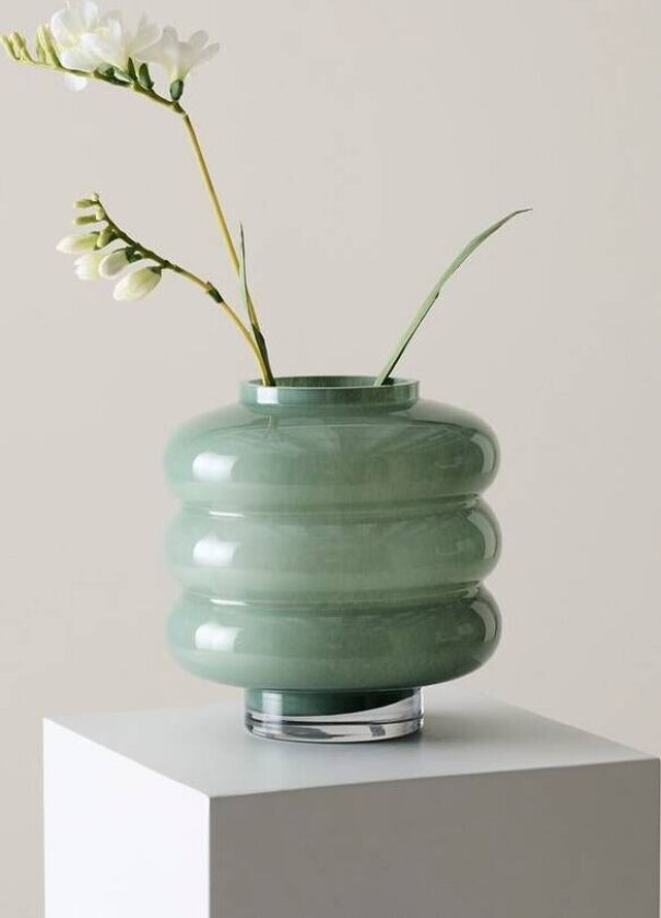 GARFIELD glassvase 22 cm Grønn