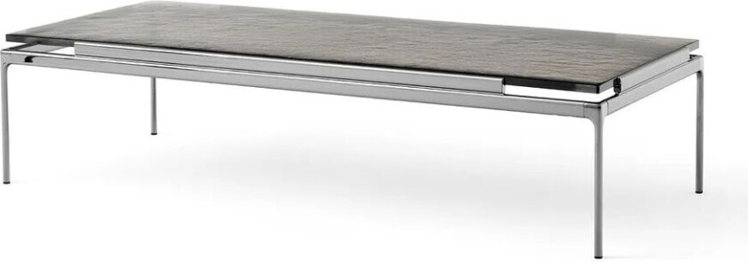 &Tradition Sett LN12 sofabord Smoked cast glass-dark chrome