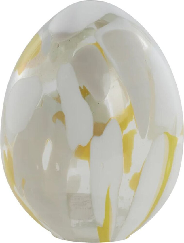 Murina dekorasjonsegg 15 cm White-mellow