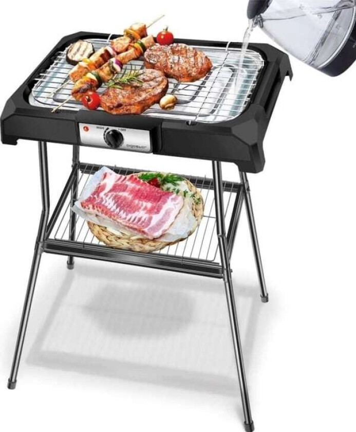Aigostar Elektrisk grill BBQ med stativ 2000W VDE/Lava Pro