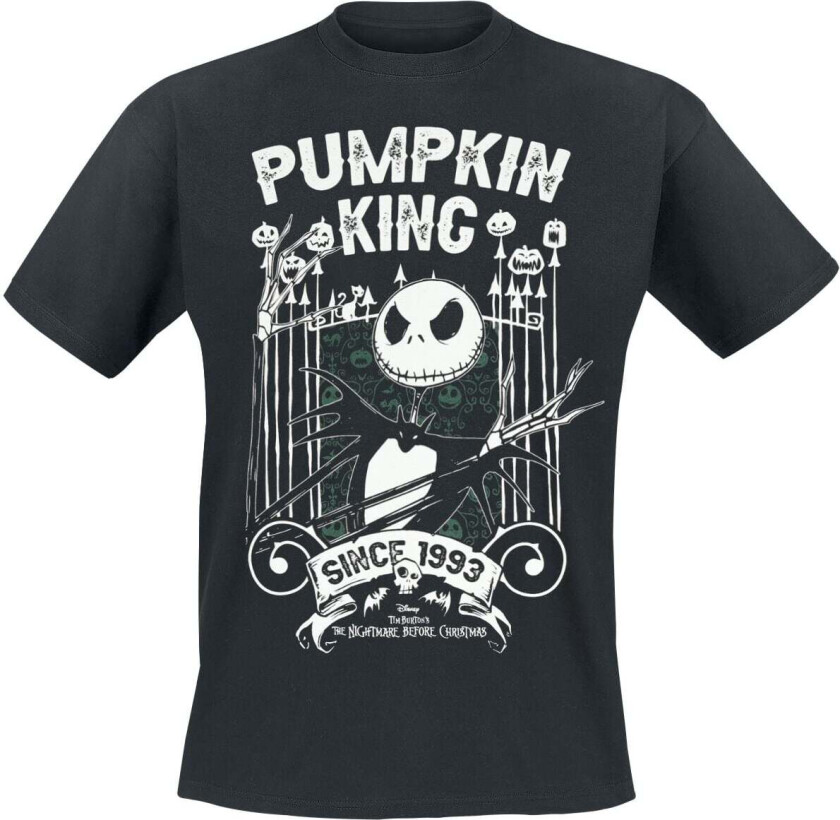 Disney T-skjorte - Pumpkin King Since 1993 - S til XXL - Herrer - svart