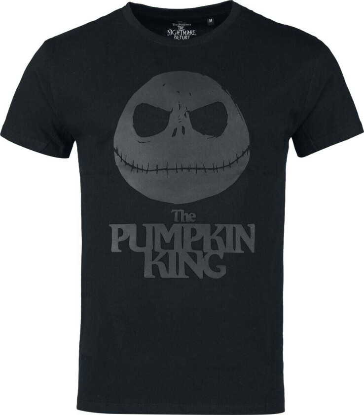 Disney T-skjorte - Pumkin King Face 3D - S til XXL - Herrer - svart